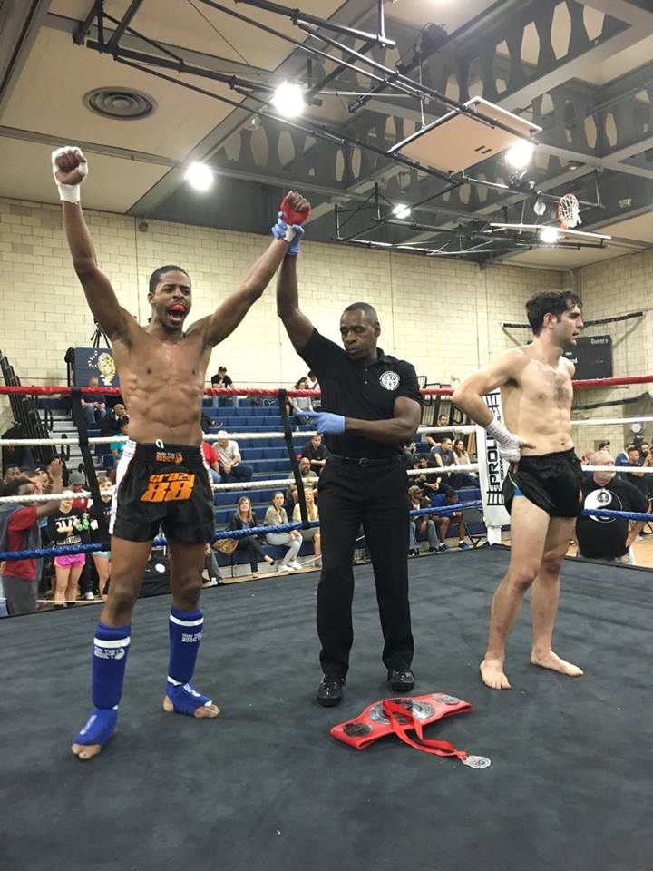 Maryland kickboxing Donnie Nickerson at the WKA Nationals