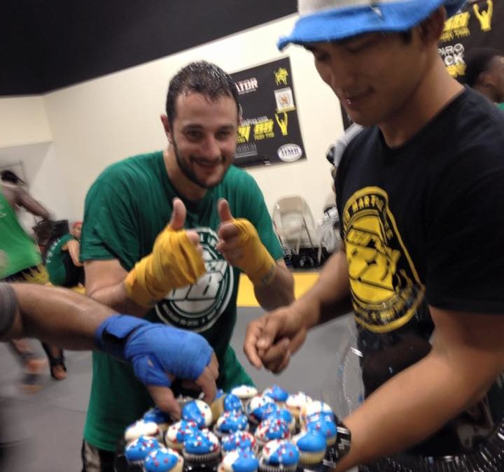 Coach celebrates birthday with cupcakes