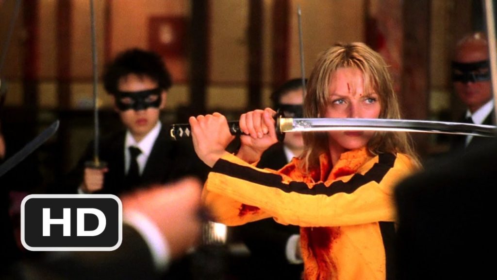 Uma Thurman squares off against the Crazy 88 in Quentin Tarantino's Kill Bill.