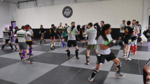 Sparring at the 2018 Feb Joint Muay Thai training