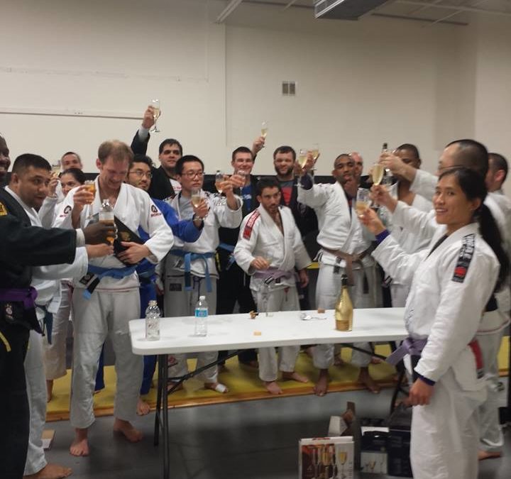 A toast to Crazy 88's newest BJJ Blue Belt