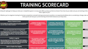 MMA training scorecard