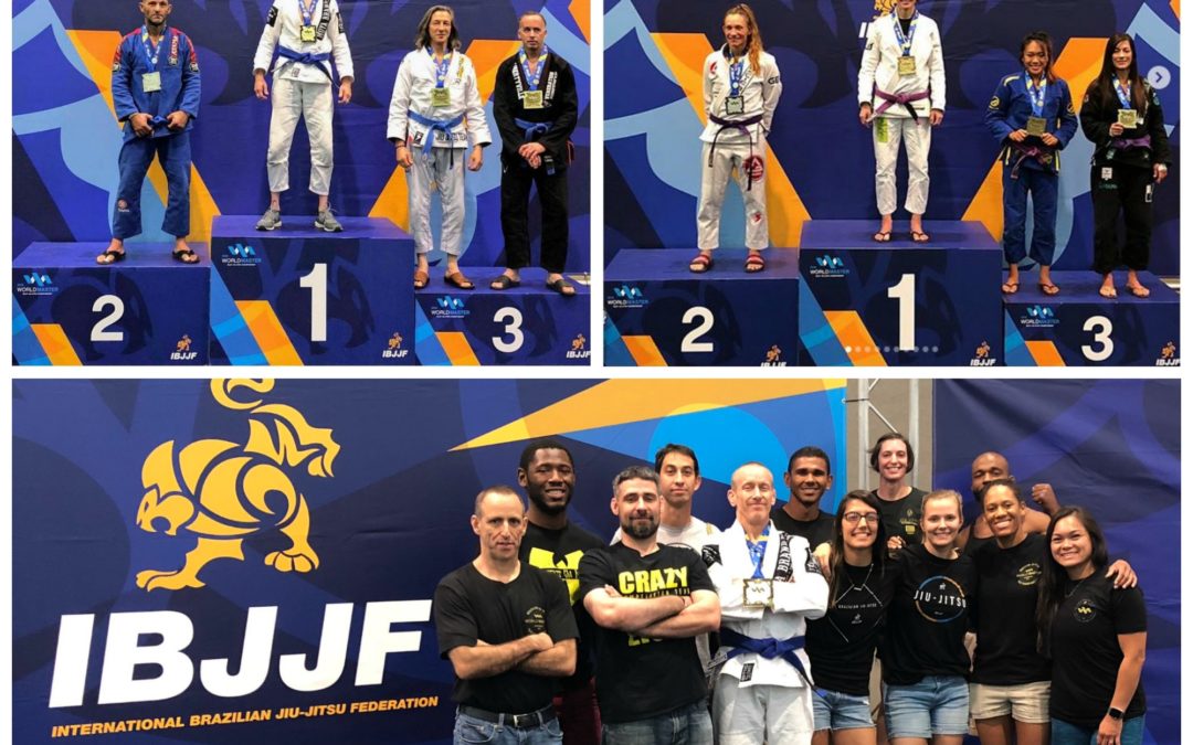 Baltimore BJJ purple and blue belts Amanda Riggs and Jason Smith beats competition at 2018 Masters Worlds