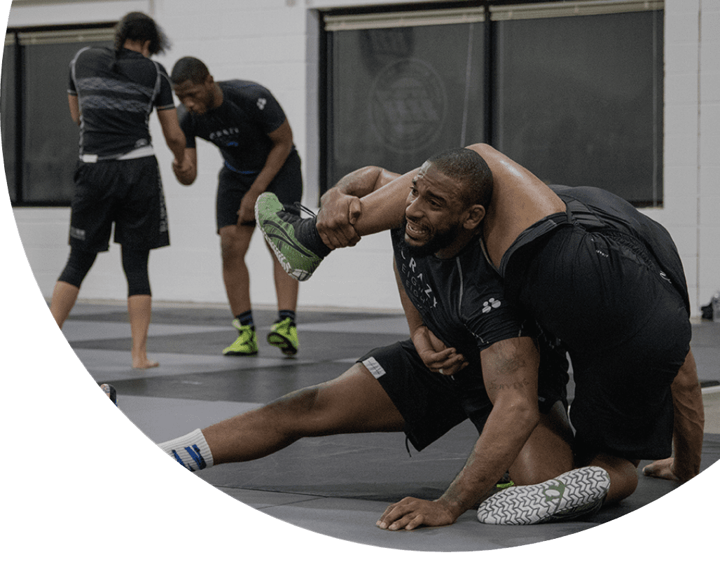 2 men training wrestling